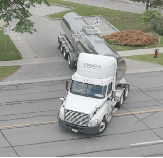 Vikmar Foods tanker truck for bulk ingredient transport